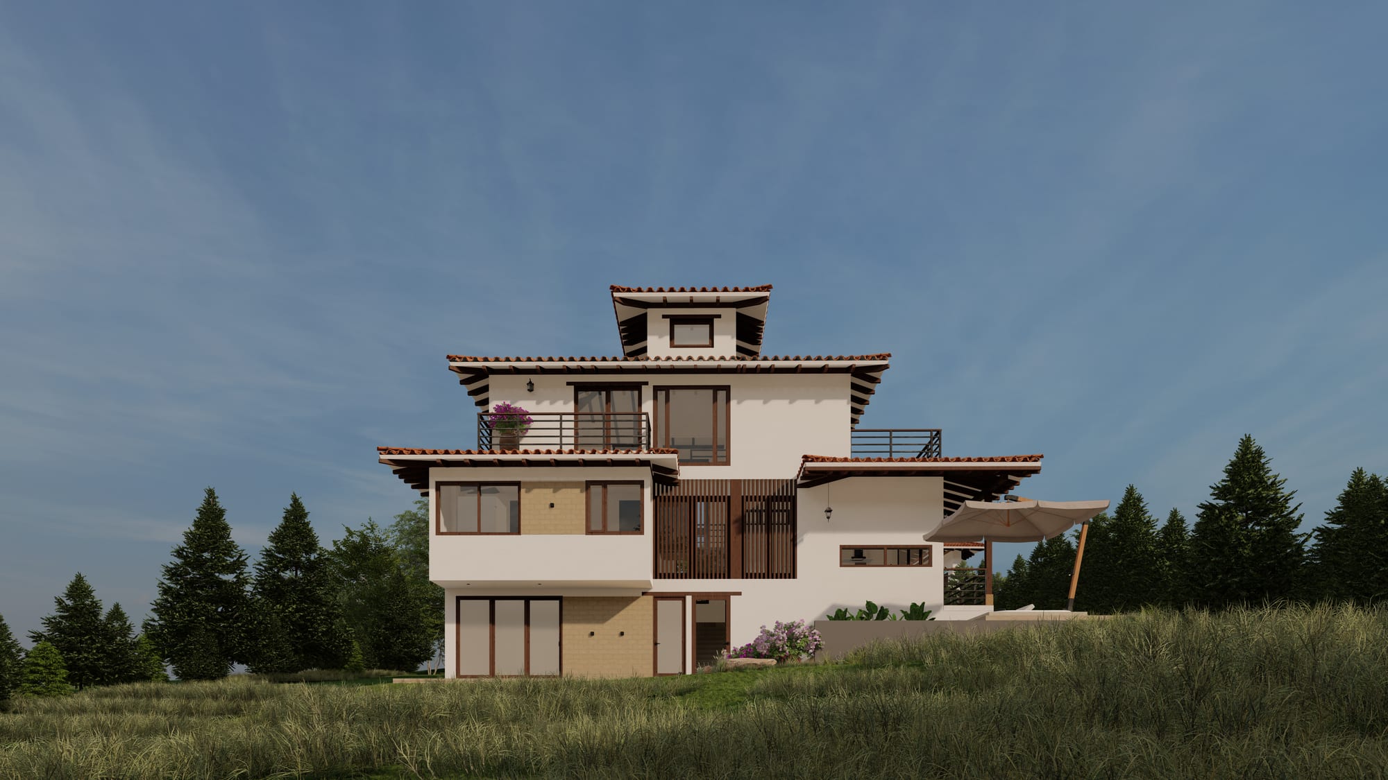 Casa Contemporánea I — render 3