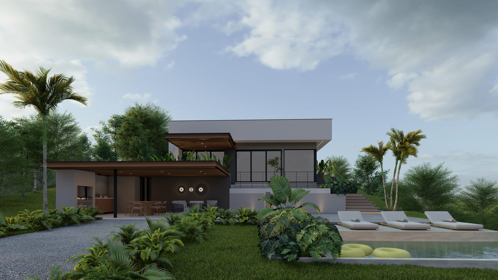 Casa Contemporánea III — render 4